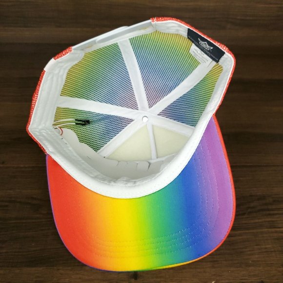 LED PLUR Trucker Hat Rainbow Mesh Cap Lights Up 3 Modes Strobe Effect NWT - Picture 9 of 10